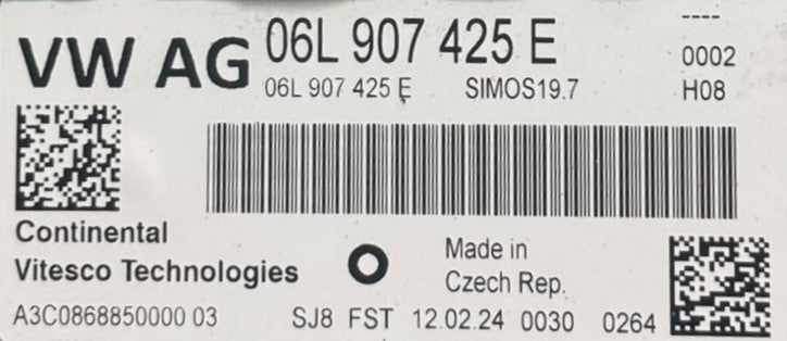Plug & Play Continental Engine ECU, 06L907425E, 06L 907 425 E, SIMOS 19.7