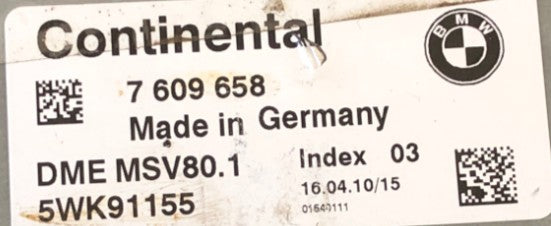 Plug & Play Continental Engine ECU, 5WK91155, 7 609 658, 7609658, MSV80.1, Index 03