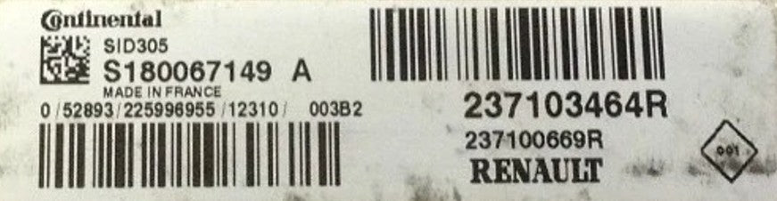 Plug & Play Continental Engine ECU, Renault, SID305, S180067149A, S180067149 A, 237103464R, 237100669R
