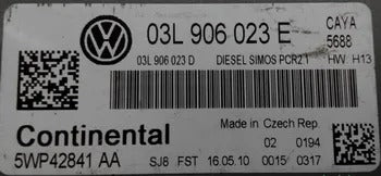 Plug & Play Continental Engine ECU, VW, 03L 906 023 E, 03L906023E, 03L 906 023 D, 03L906023D, 5WP42841AA, 5WP42841 AA, DIESEL SIMOS PCR2.1