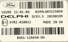 Plug & Play Delphi Engine ECU, Ford, DCM3.5, 28298199, BV61-12A650-DH, BV6112A650DH