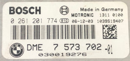 Plug & Play Engine ECU, BMW, 0261201774, 0 261 201 774, DME7573702, DME 7 573 702