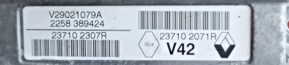 Plug & Play Valeo Engine ECU, Renault, V42, V29021079A, 237102307R, 23710 2307R, 237102071R, 23710 2071R