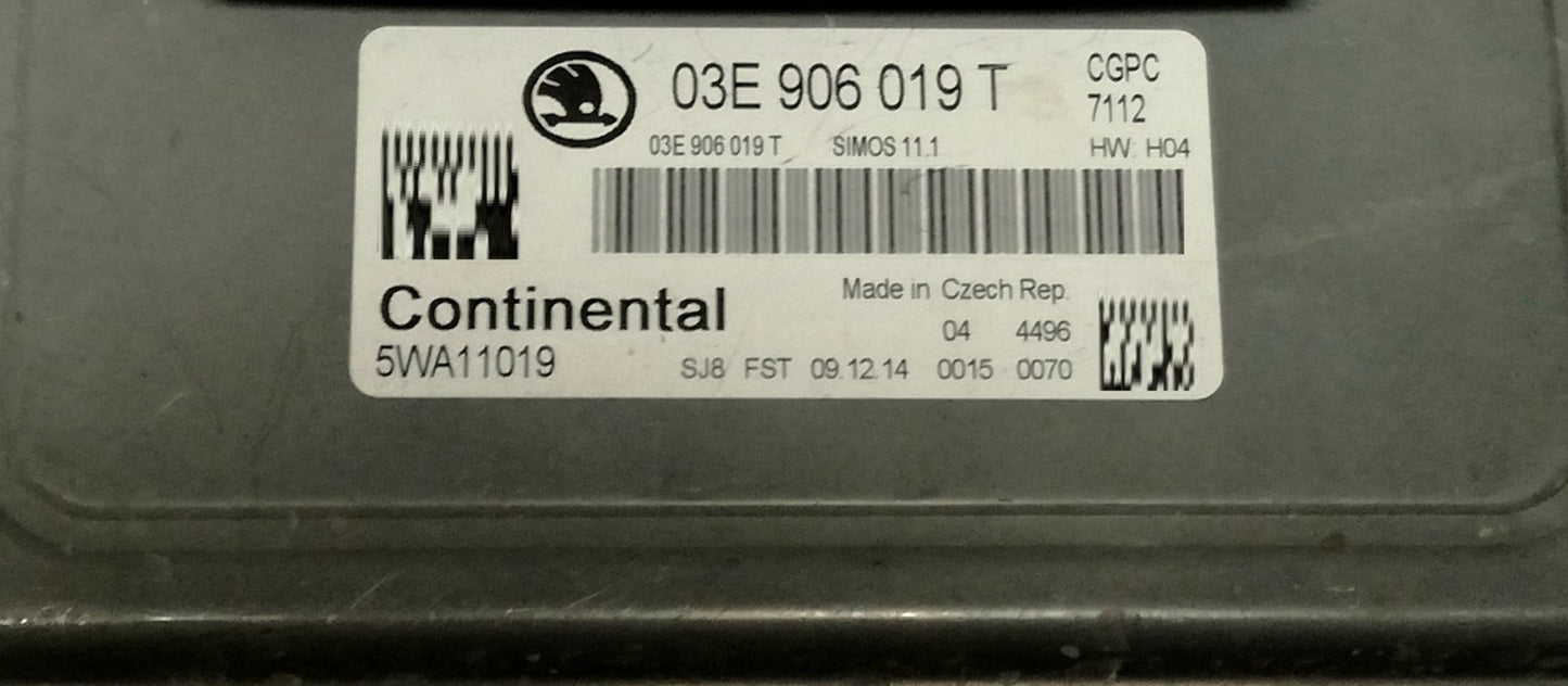 Plug & Play Volkswagen Polo 1.2 Engine ECU, 03E906019T, 03E 906 019 T, 5WA11019, SIMOS 11.1