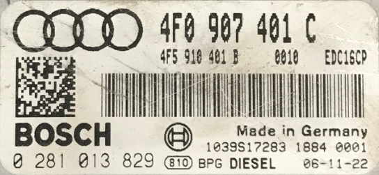 Plug & Play Bosch Engine ECU, 0281032729, 0 281 032 729, 4F0907401C, 4F0 907 401 C, 4F5910401B, 4F5 910 401 B, EDC16CP