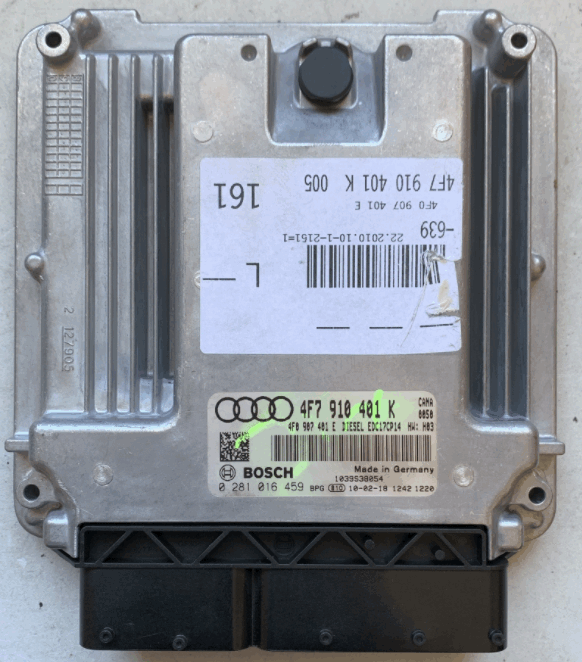  Plug & Play Bosch Engine ECU, Audi A6 2.7TDi, 0281016459, 0 281 016 459, 4F7910401K, 4F7 910 401 K, 1039S38054, EDC17CP14