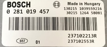 Plug & Play Bosch Engine ECU, Dacia Sendero 1.5 dCi, 0281019457, 0 281 019 457, 237102553R, 237102213R