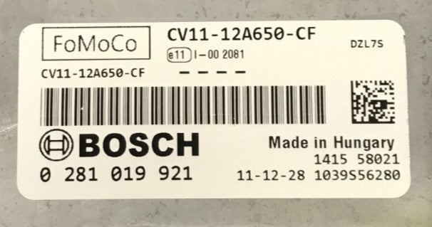 Plug & Play Bosch Engine ECU, Ford, 0281019921, 0 281 019 921, CV1112A650CF, CV11-12A650-CF