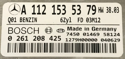 Plug & Play Bosch Engine ECU, Mercedes-Benz, 0261208425, 0 261 208 425, A1121535379, A 112 153 53 79
