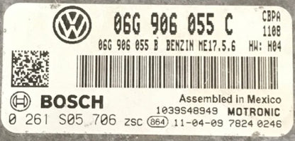 Plug & Play Bosch Engine ECU, VW, 0261S05706, 0 261 S05 706, 06G906055C, 06G 906 055 C, 06G906055B, 06G 906 055 B, ME17.5.6