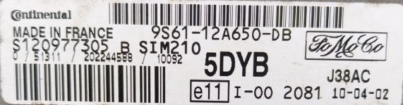 Plug & Play Engine ECU Siemens, Ford, S120977305B, S120977305 B, 9S6112A650DB, 9S61-12A650-DB, 5DYB, SIM210