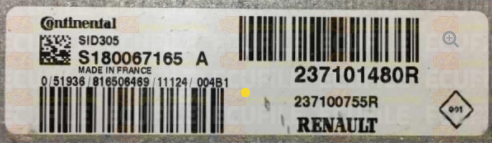 Renault , SID 305, S180067165A, S180067165 A, 237101480R, 237100755R