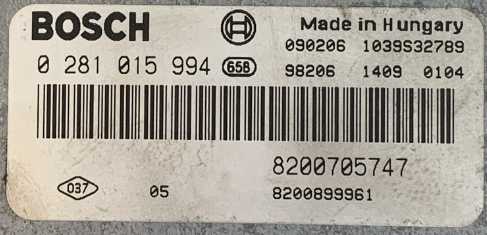 Renault Scenic 1.9DCi, 0281015994, 0 281 015 994, 8200705747, 8200899961, 1039S32789