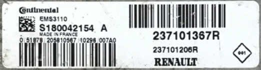 S180042154A, S180042154 A, 237101367R, 237101206R, EMS3110