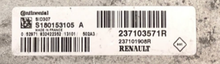 Continental Engine ECU, Renault, SID 307, S180153105A, S180153105 A, 237103571R, 237101908R