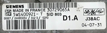 SID 803, 30729065A, 5WS40092I-T, D1.A