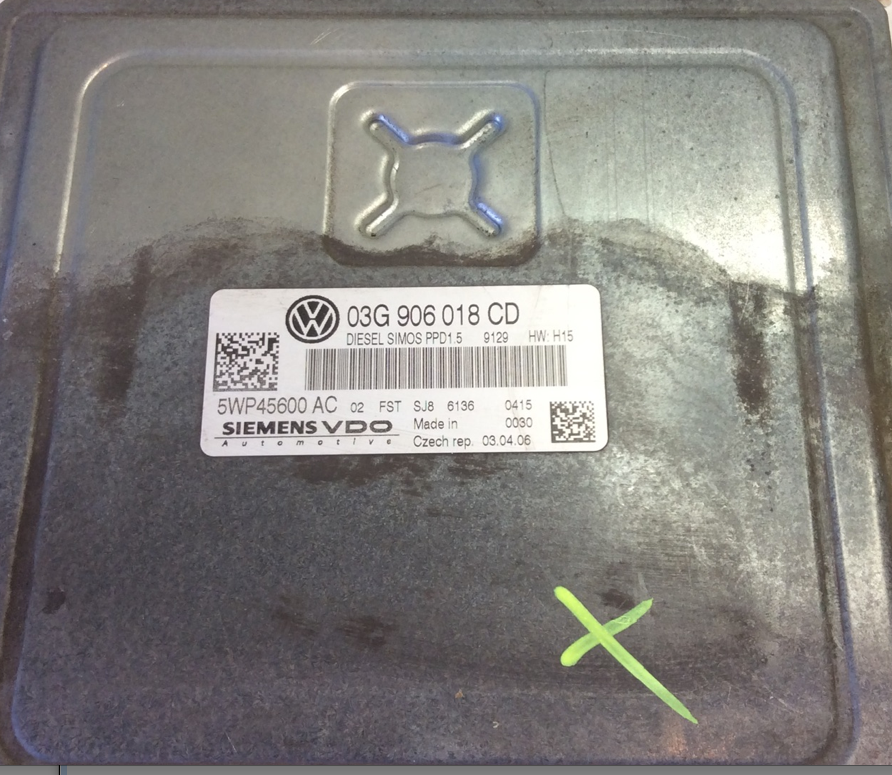 VW Passat 2.0 TDI, 5WP45600AC, 5WP45600 AC, 03G906018CD, 03G 906 018 CD, PPD1.5