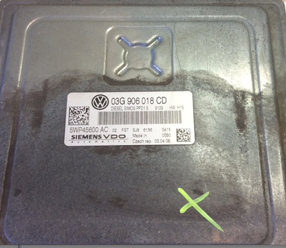 VW Passat 2.0 TDI, 5WP45600AC, 5WP45600 AC, 03G906018CD, 03G 906 018 CD, PPD1.5