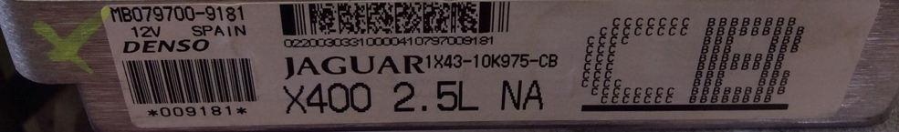 Jaguar, 1X43-10K975-CB, X400 2.5L NA, MB079700-9181