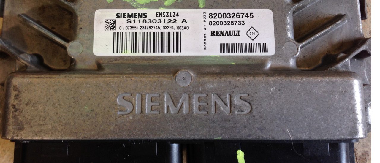 Plug & Play Siemens Engine ECU, Renault Clio, S118303122 A, 8200326745, 8200326733, EMS3134
