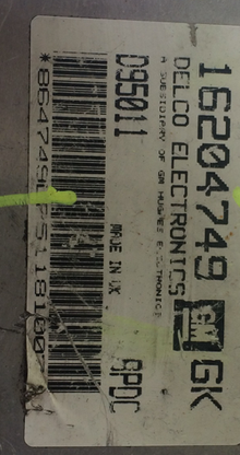 16204749, GK, BPDC,D95011