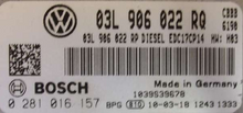 VW Tiguan 2.0 TDI, 0281016157, 0 281 016 157, 03L906022RQ, 03L 906 022 RQ,  EDC17CP14