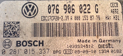 VW Crafter 2.5TDI, 0281015337, 0 281 015 337, 076906022G, 076 906 022 G ,EDC17CP20