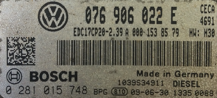 Crafter 2.5D, 0281015748, 0 281 015 748, 076906022E, 076 906 022 E, EDC17CP20