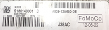 S180140001 D, S180140001D, AB39-12A650-DE, AB3912A650DE, FOMOCO, SID208