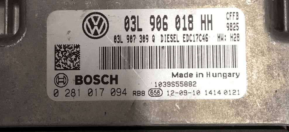 0281017094, 0 281 017 094, 03L906018HH, 03L 906 018 HH, 03L907309Q, 03L 907 309 Q, EDC17C46