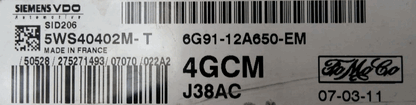 5WS40402M-T, 6G91-12A650-EM, 4GCM