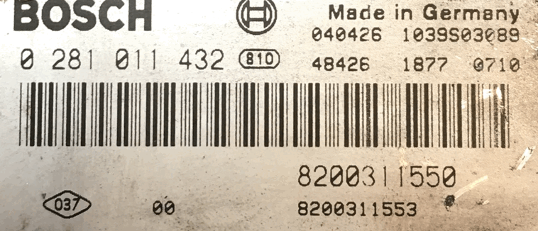 Renault DCI, 0281011432, 0 281 011 432, 8200311550, 8200311553, 1039S03089