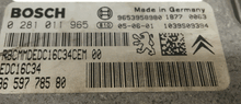 Citroen C3 1.6 HDI, 0281011965, 0 281 011 965, 9659778580, 96 597 785 80, EDC16C34, 1039S09394