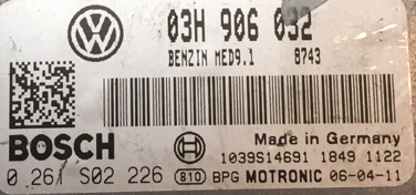 VW Passat 3.2 FSI, 0261S02226, 0 261 S02 226, 03H906032, 03H 906 032, MED9.1