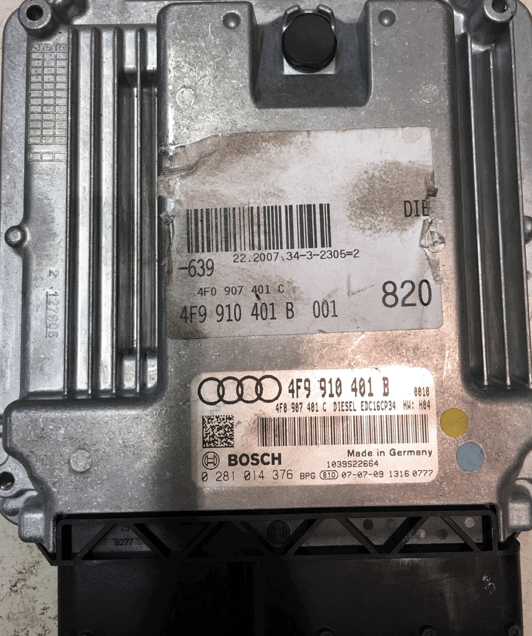 Audi A6 3.0 TDI, 0281014376, 0 281 014 376, 4F9910401B, 4F9 910 401 B, EDC16CP34