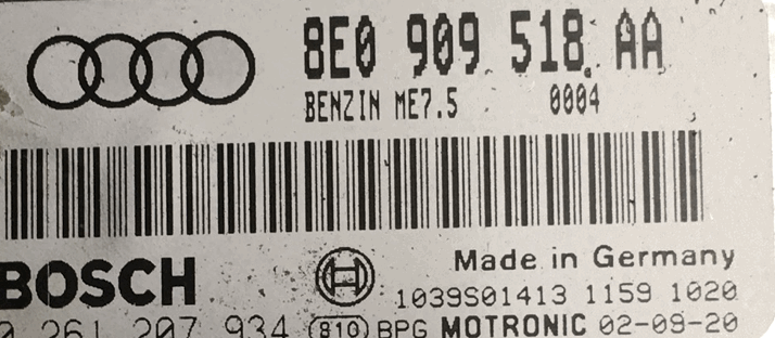 0261207934, 0 261 207 934, 8E0909518AA, 8E0 909 518 AA, ME7.5