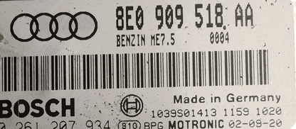 0261207934, 0 261 207 934, 8E0909518AA, 8E0 909 518 AA, ME7.5