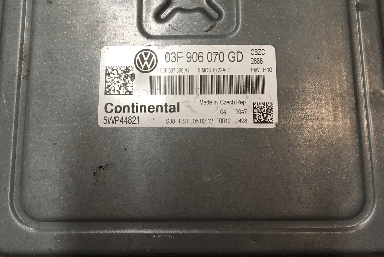 VW Polo 1.2 TSI, 03F906070GD, 03F 906 070 GD, 5WP44821, SIMOS  10.22A