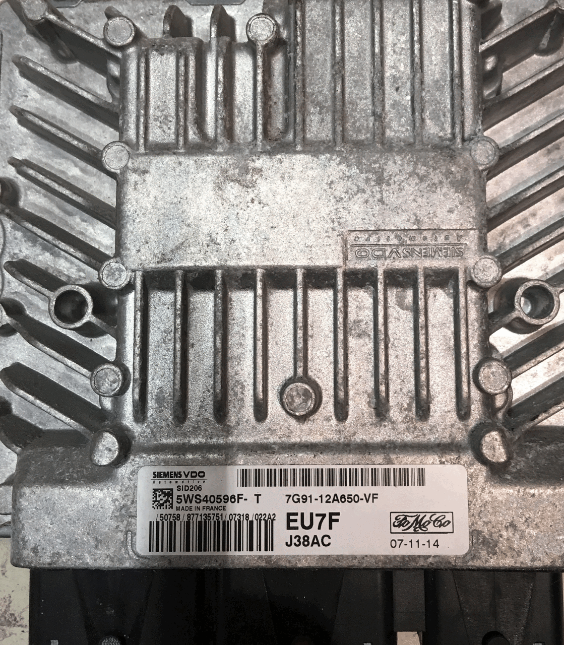 Ford TDCI, SID206, 5WS40596F-T, 7G91-12A650-VF, EU7F