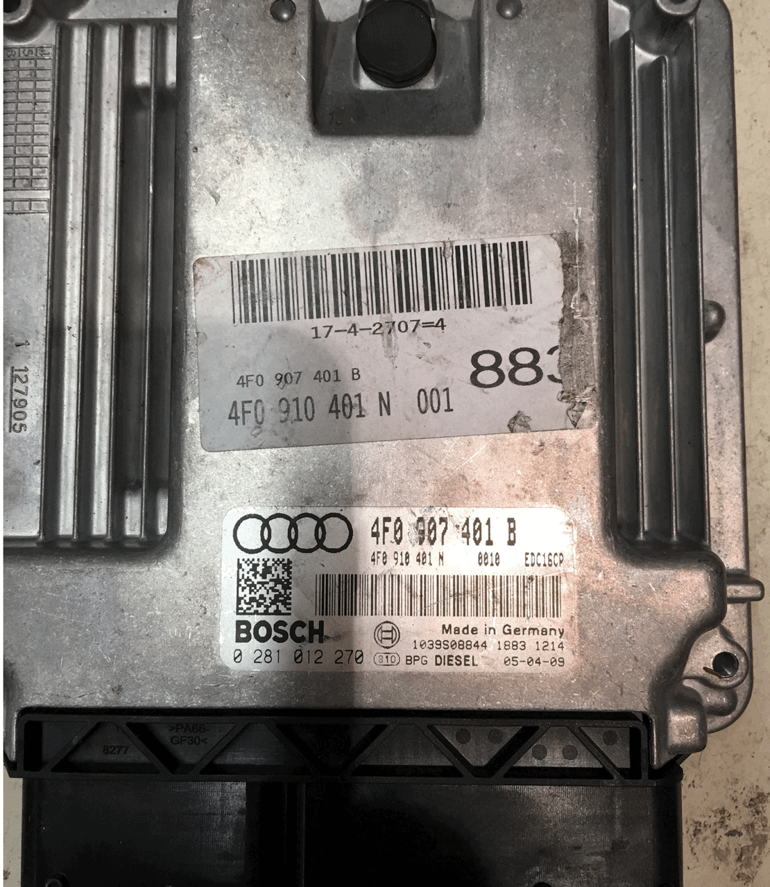 Plug & Play Bosch Engine ECU, Audi A6 3.0 TDI Avant Quattro, 0281012270, 0 281 012 270, 4F0910401B, 4F0 910 401 B, EDC16CP