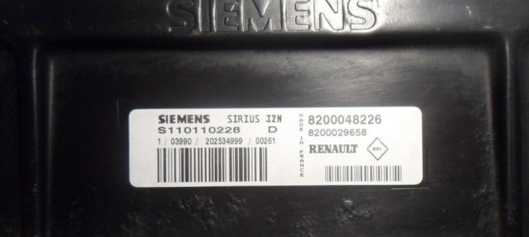 S110110228 D, 8200029658, 8200048226, SIRIUS 32N