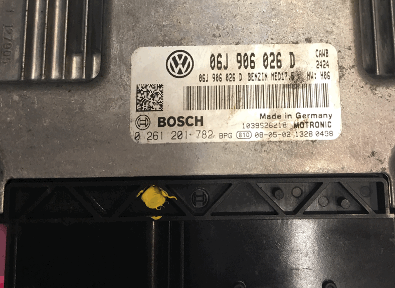 Plug & Play Bosch Engine ECU, 0261201782 , 0 261 201 782 , 06J906026D , 06J 906 026 D , 1039S26218, MED17.5