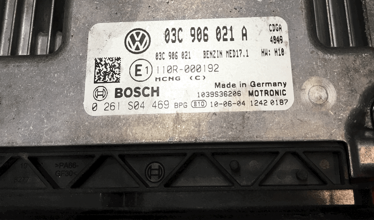VW Passat 1.4 TSI, 0261S04469, 0 261 S04 469, 03C906021A, 03C 906 021 A, MED17.1