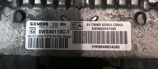 SID 804, 5WS40110C-T, SW9653447480, HW9648624280