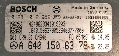 Mercedes-Benz, 0281012952, 0 281 012 952, A6401506379, A 640 150 63 79, CRA.31