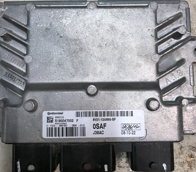 Continental Engine ECU, Ford Fiesta, EMS2102, J38AC, S180047002F, S180047002 F, 8V2112A650SF, 8V21-12A650-SF, 0SAF