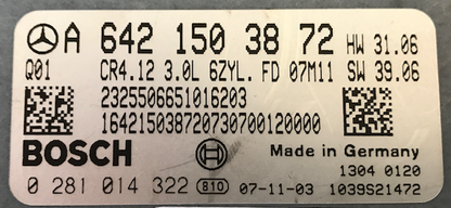 Mercedes-Benz, 0281014322, 0 281 014 322, A6421503872, A 642 150 38 72