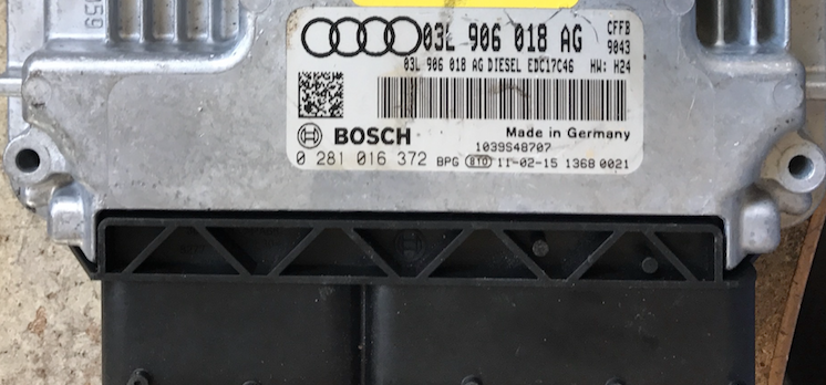 Audi A3 2.0 TDI, 0281016372, 0 281 016 372, 03L906018AG, 03L 906 018 AG, EDC17C46