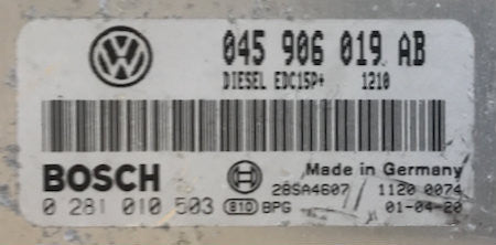 VW Polo 1.4 TDI, 0 281 010 503, 0281010503, 045 906 019 AB, 045906019AB, EDC 15P+