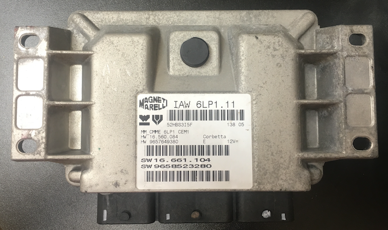 Magneti Marelli Engine ECU, IAW 6LP1.11, HW 16.560.084, HW 9657649380, SW 16.661.104, SW 9658523280